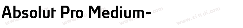 Absolut Pro Medium字体转换